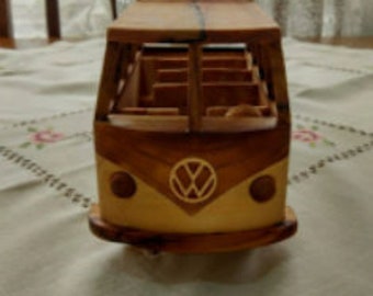 HH01-bus handmade wooden car van bus toys accessories personalized gift retro cars home decor dekstop accessories vintage grandma deco car