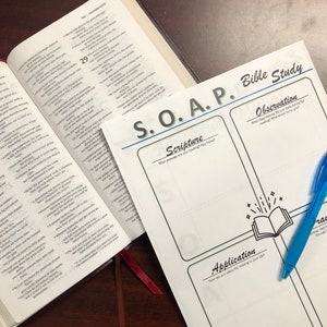 Plantillas imprimibles del método de estudio bíblico SOAP