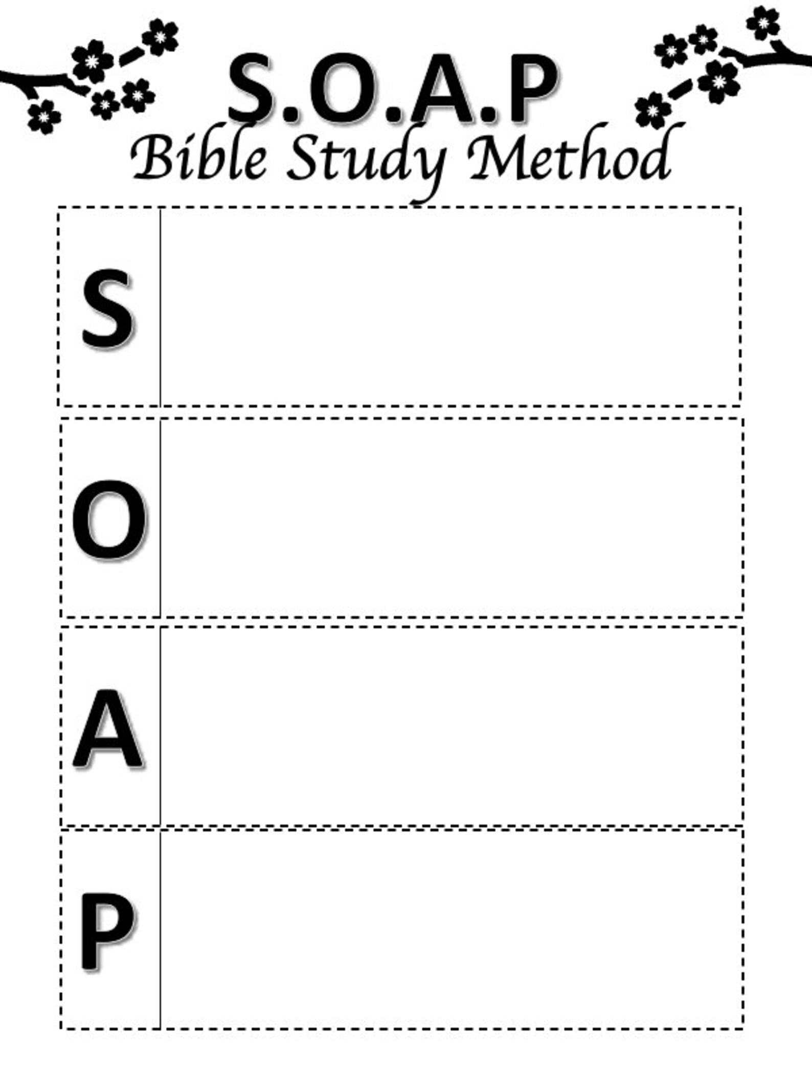 SOAP Bible Study Method Printable Templates Etsy
