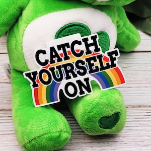 Rainbow Catch Yourself On Derry Sticker, Laptop Aufkleber, Geeky Sticker, Hydro Sticker, Kawaii Geek Sticker, Kawaii Sticker, Nerd Sticker