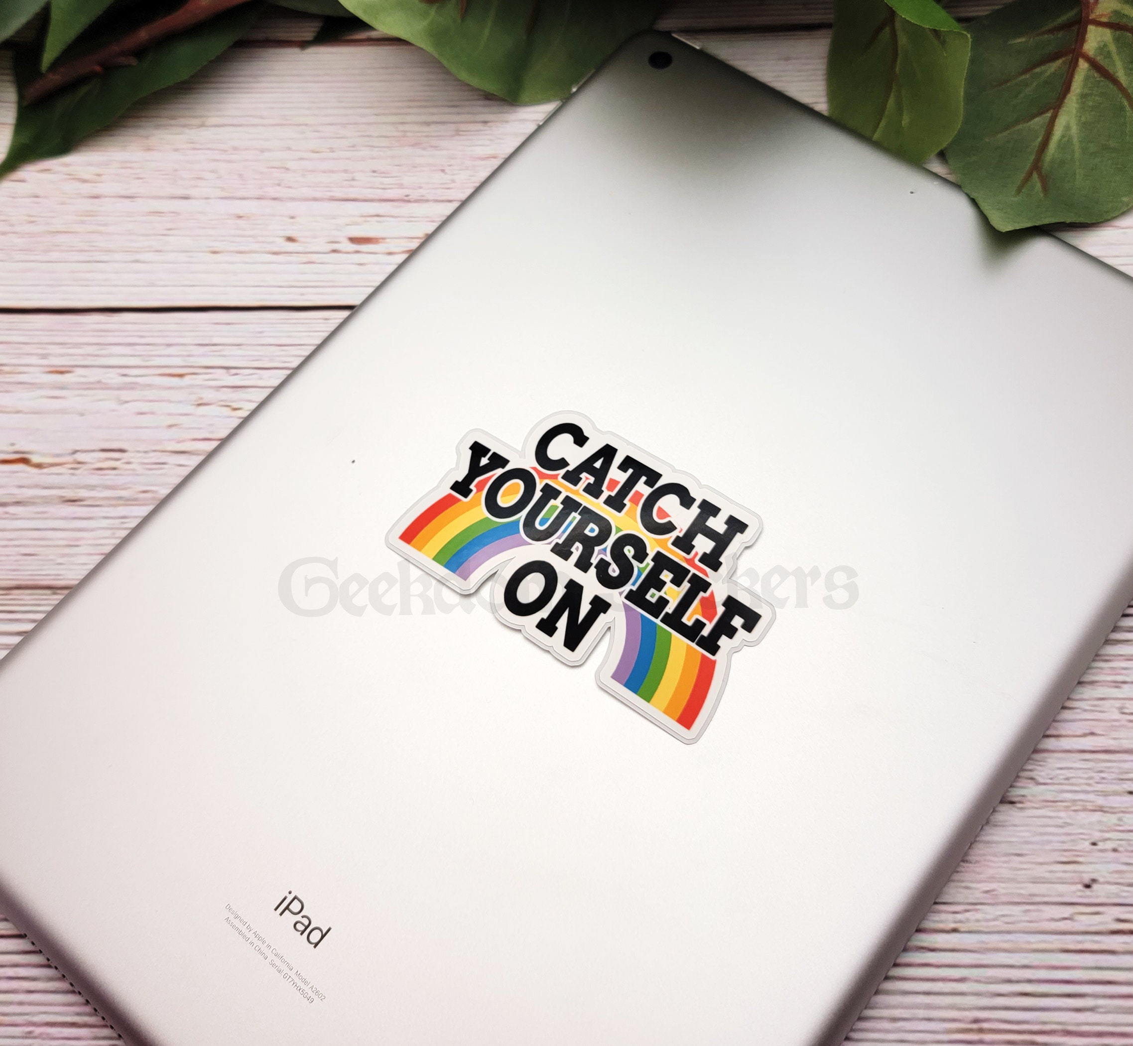 Rainbow Catch Yourself on Derry Sticker, Laptop Decal, Geeky Sticker