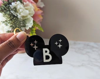 Mouse Ear Keychain | Custom Keychain | Initial Keychain | Mouse Ears | Personalized