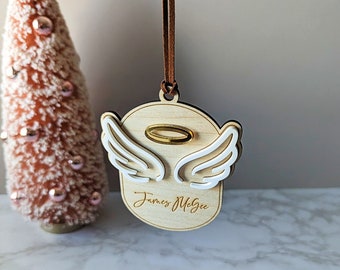 Memorial Ornament | Angel Ornament | Wood Memorial Ornament | Custom Memorial Ornament | Loss Of A Loved One