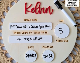 First Day Sign | Class Of Sign | Last Day Sign | Dry Erase Board | Personalized Sign | School Milestone