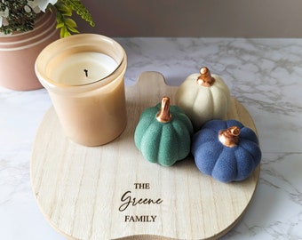 Personalized Pumpkin Lazy Susan | Engraved Fall Decor