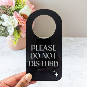 Do Not Disturb Door Hanger | Acrylic Door Tag | Please DND Sign