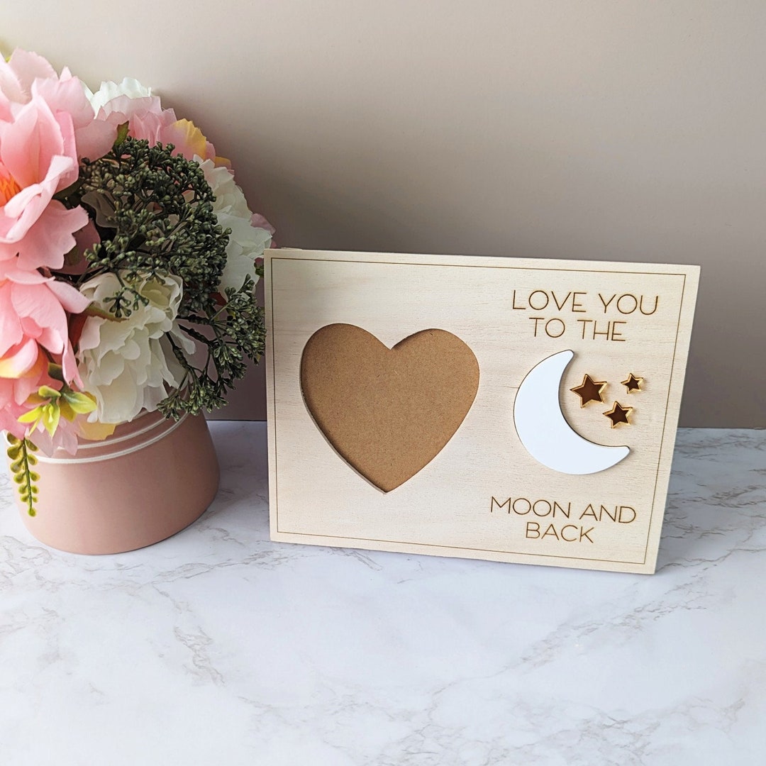 Love You to the Moon and Back Frame Wood Picture Frame Love You Picture