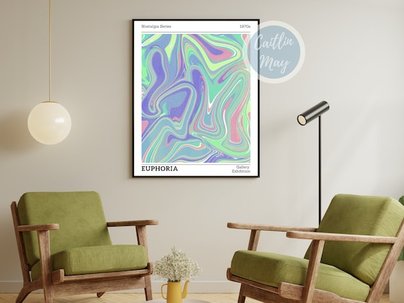 Aura Poster, Retro Gradient Poster, Grainy Gradient, Affirmation Poster, Retro Aura Gradient, Aesthetic Poster, Psychedelic Poster, Euphoria
