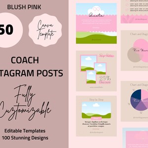 50  Instagram Post Template | Business Coach| Coaching Posts|