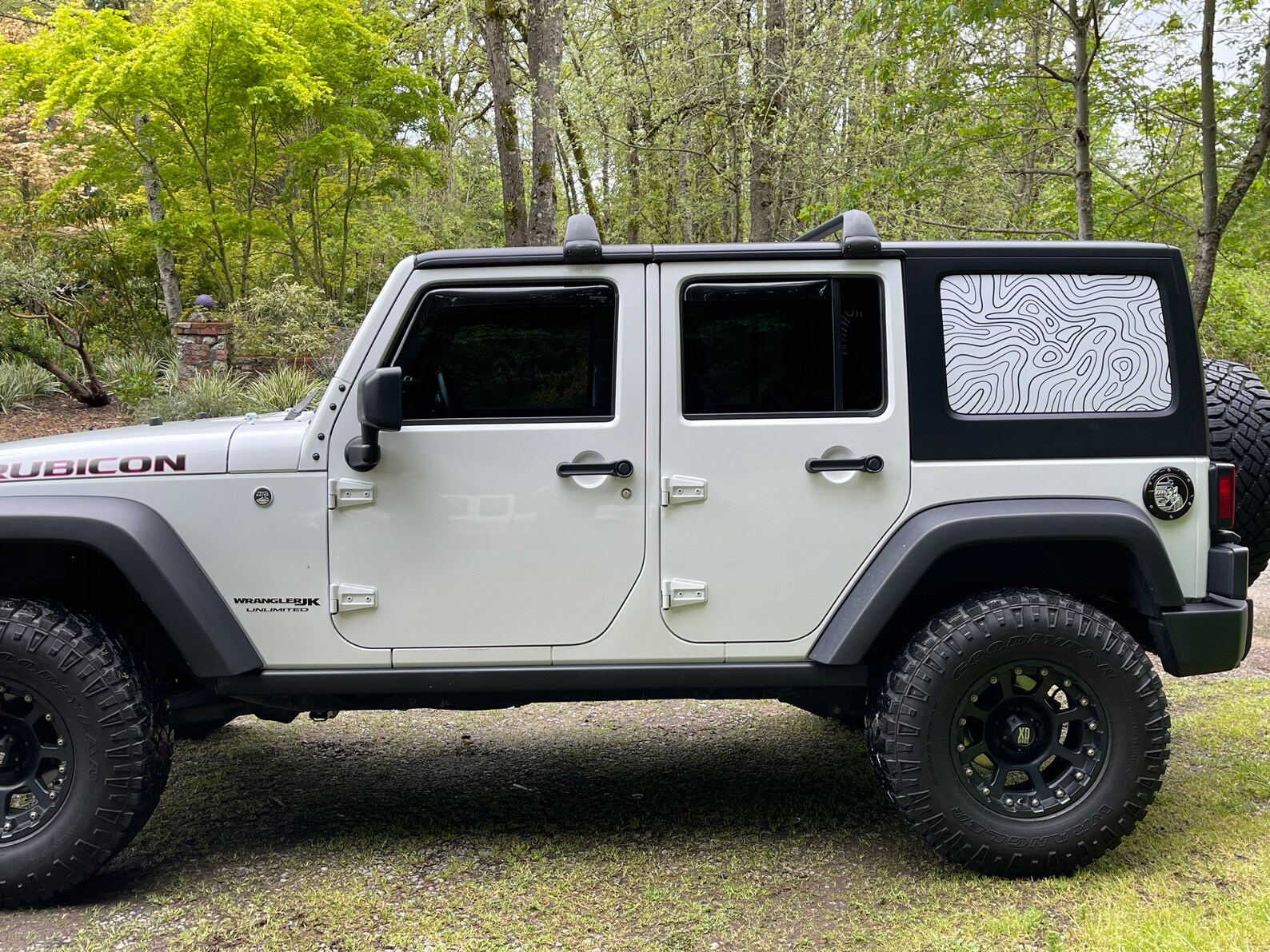 Fits Jeep Wrangler Side Window Topographic topo Map Decals. Etsy