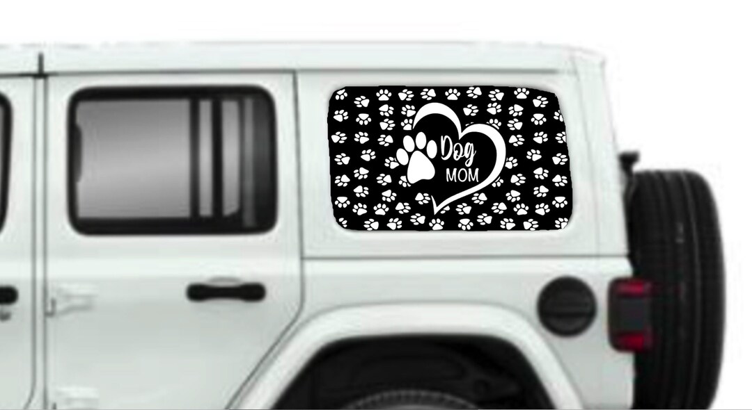 Fits Jeep Wrangler Side Window Decals. Dog Mom With Heart and Etsy