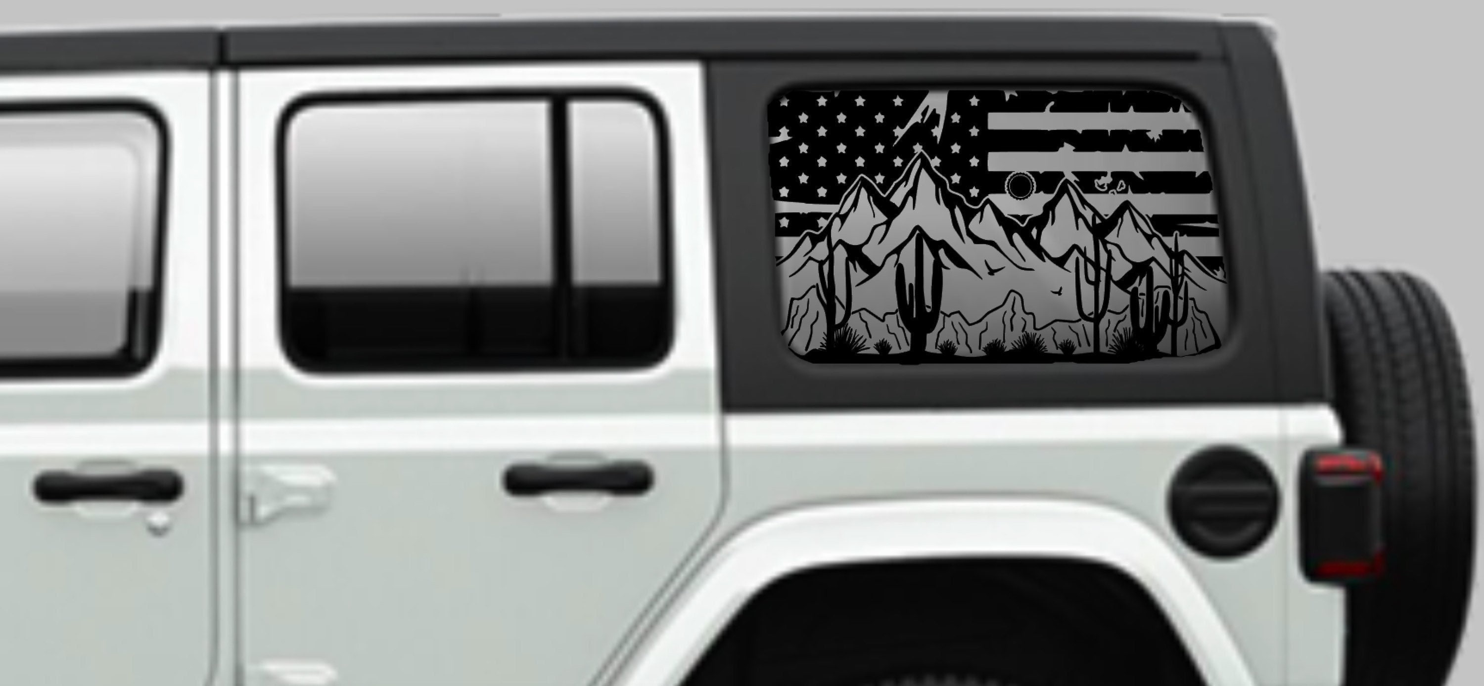 Fits Jeep Wrangler Side Window Decals. Desert / Arizona Theme. Etsy