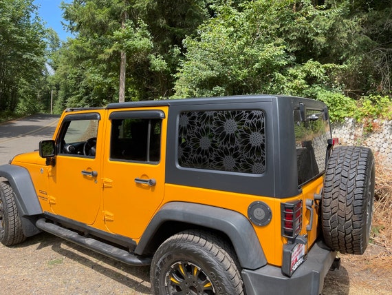 Sunflower Side Window Decals. Fits Jeep Wrangler 2dr or 4dr - Etsy