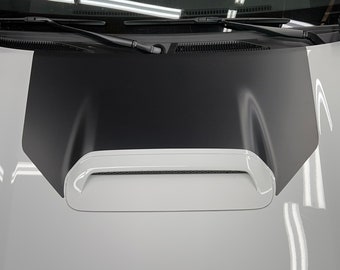 5th Gen 4Runner hood stamp. Available in Plain, TRD Off Road, TRD Pro, Trail. Matte black with different color trim decals available.