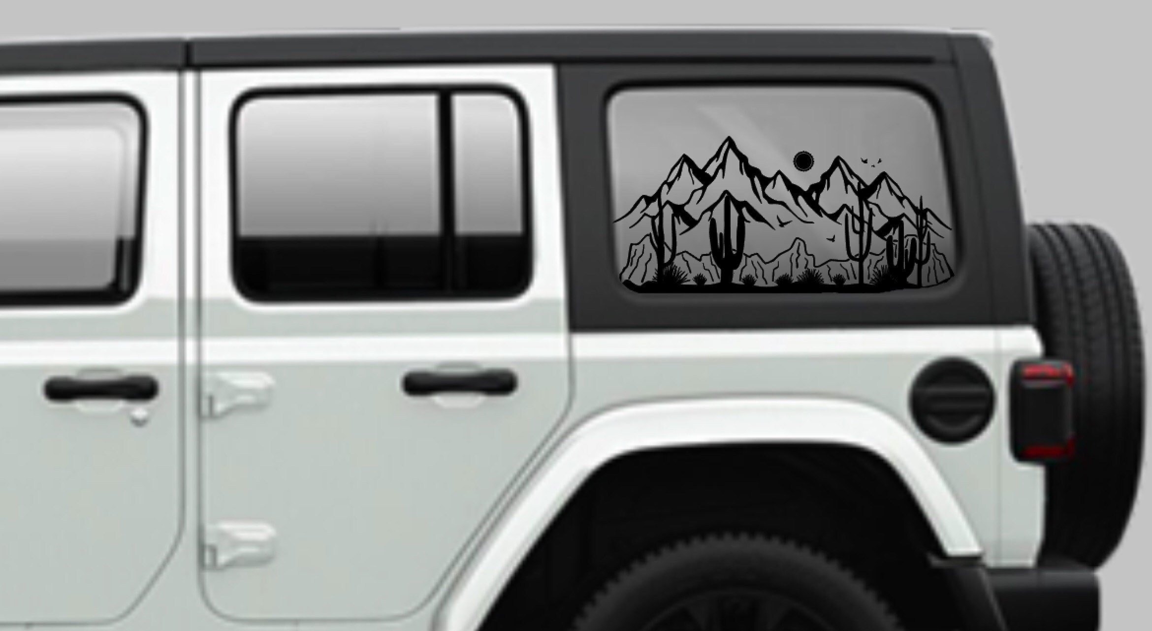 Fits Jeep Wrangler Side Window Decals. Desert / Arizona Theme. Etsy