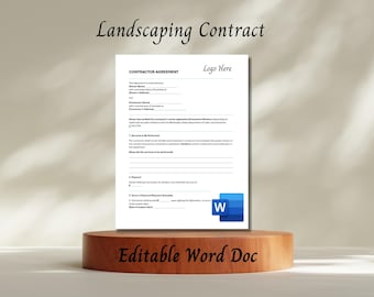 Contractsjabloon digitale landschapsarchitectuur: bewerkbaar Word-document | Direct downloaden | Afdrukbaar contract voor landschapsarchitectuur