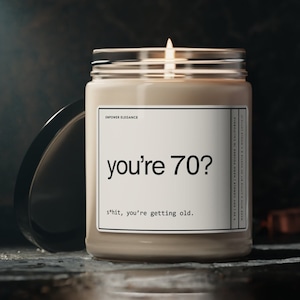 70th Birthday Gift, Funny 70th Birthday Candle For Her, Turning Seventy Gifts For Women, Gift Ideas For 70th Birthday, Gift for Mom For Aunt