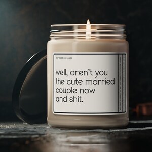 Cute Married Couple Candle, Wedding Gift For Bride And Groom, Funny Wedding Candle, Funny Wedding Gift For Newlyweds, Bride Gift For Friend