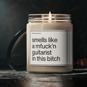 Guitarist Gift, Guitar Player Gift, Smells Like Guitarist In This Bitch Candle, Funny Gift For Guitarist, Musician Gift, Band Member Gifts