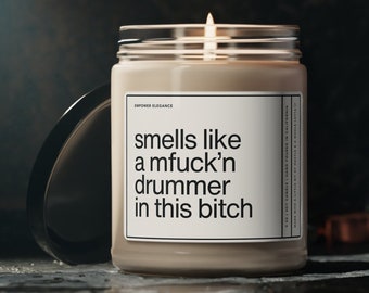 Smells Like Drummer Candle, Funny Drummer Gift, Funny Gift For Drummer, Drum Players, Musician Gifts, Band Member Gift, Playing The Drums