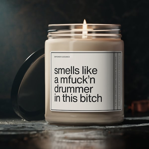 Smells Like Drummer Candle, Funny Drummer Gift, Funny Gift For Drummer, Drum Players, Musician Gifts, Band Member Gift, Playing The Drums