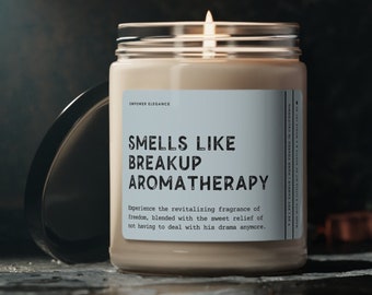 Smells Like Breakup Aromatherapy, Funny Breakup Gift, Divorce Gift For Friend, Scented Soy Candle, Divorce Party Gift For Her, Split Up Gift