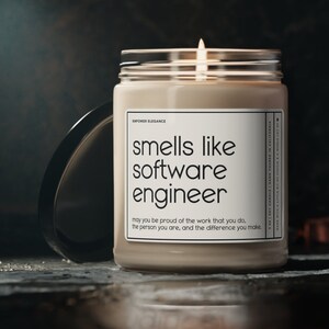 Smells Like Software Engineer, Software Engineer Gift, Gift for Software Engineer, Future Software Engineer Gifts, 9oz Scented Soy Candle
