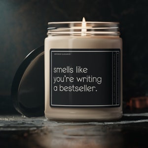 Gift For Writer Gifts For Author Funny Candle Birthday Gift for Him Or Her Writer&#39;s Block Best Seller Author Gift New Book Writer Gift Ideas