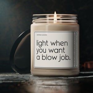 BJ Candle Anniversary Gift Funny Candle Gift for Boyfriend Funny Gifts for Him Husband Birthday Gift Naughty Couples Gifts Scented Candle