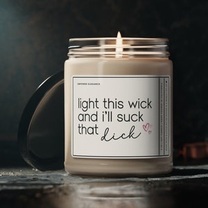 Anniversary Gift For Boyfriend BJ Candle Funny Gift For Husband Birthday Present Adult Humor Funny Couples Gifts Naughty Scented Soy Candle