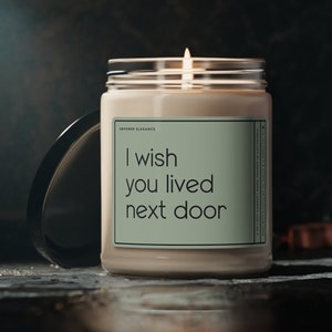Friendship Candle Friend Gifts For Her Friendship Gift I Wish You Lived Next Door Best Friend Gift Miss You Gift For Her Him Long Distance