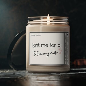 Anniversary Gift Funny Candle Gift for Boyfriend BJ Candle Funny Gifts for Him Husband Birthday Gift Naughty Couples Gifts Scented Candle