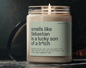 Regalo de compromiso personalizado, regalo de compromiso personalizado, vela comprometida, regalo de despedida de soltera, regalo de compromiso divertido para ser, regalo de boda