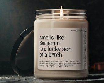 Regalo de compromiso personalizado, vela comprometida, regalo único para pareja, regalo de despedida de soltera, regalo de compromiso divertido para la futura novia, regalo de boda