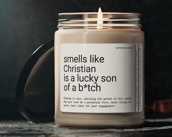 Regalo de compromiso personalizado, regalo de compromiso personalizado, vela comprometida, regalo de despedida de soltera, regalo de compromiso divertido para ser, regalo de boda