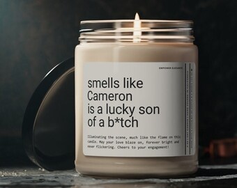 Regalo de compromiso personalizado, regalo de compromiso personalizado, vela comprometida, regalo de despedida de soltera, regalo de compromiso divertido para ser, regalo de boda