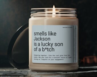 Regalo de compromiso personalizado, regalo de compromiso personalizado, novia de regalo de compromiso divertido para ser, vela comprometida, regalo de despedida de soltera, regalo de boda