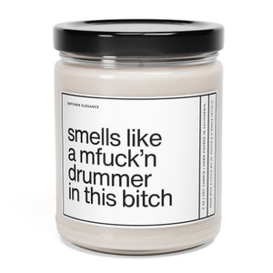 Smells Like Drummer Candle, Funny Drummer Gift, Funny Gift For Drummer, Drum Players, Musician Gifts, Band Member Gift, Playing The Drums image 2
