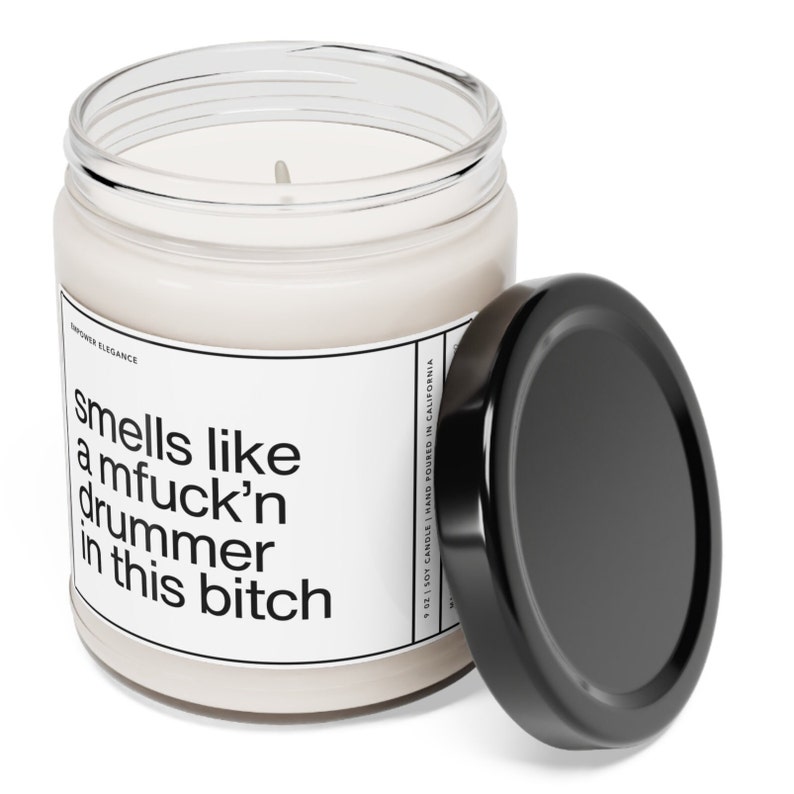 Smells Like Drummer Candle, Funny Drummer Gift, Funny Gift For Drummer, Drum Players, Musician Gifts, Band Member Gift, Playing The Drums image 3