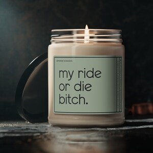 Friendship Candle Friend Gifts For Her Friendship Gift My Ride Or Die Bitch Best Friend Gift Miss You Gift BFF Gifts I Love You Gift Bestie