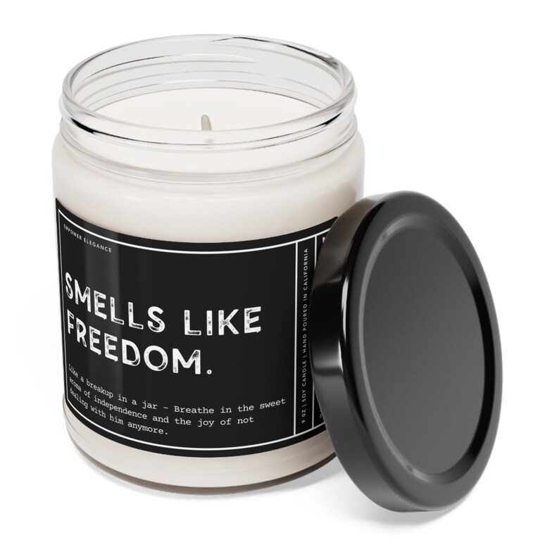 Smells Like Freedom Candle, Funny Breakup Gift for Best Friend, Friend