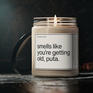 Smells Like You're Getting Old Puta Candle, Funny Birthday Gift For Friend, Best Friend Birthday Candle 20th 25th 30th 40th Birthday Present
