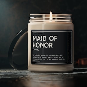 Maid of Honor Candle, Maid Of Honor Gift, MOH Present, Matron Of Honor Gift, Bridesmaid Candle, Maid Of Honor Proposals Maid Of Honour Gifts