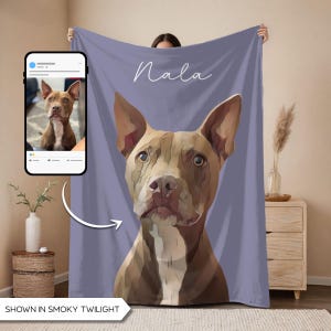 Custom Pet Blanket Custom Dog Blanket With Pet Photo And Name Personalized Dog Portrait Throw Pet Loss Memorial Gift Cat Picture Dog Mom Dad