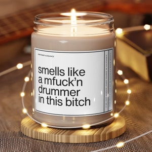Smells Like Drummer Candle, Funny Drummer Gift, Funny Gift For Drummer, Drum Players, Musician Gifts, Band Member Gift, Playing The Drums image 4