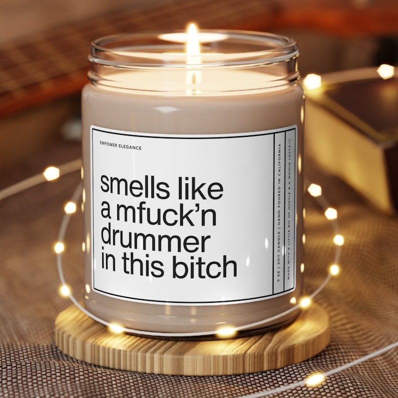 Smells Like Drummer Candle, Funny Drummer Gift, Funny Gift For Drummer, Drum Players, Musician Gifts, Band Member Gift, Playing The Drums image 4