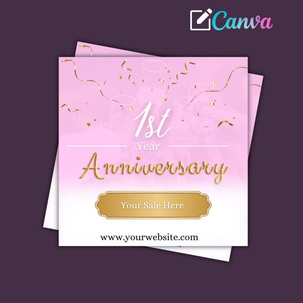 Anniversary flyer, milestone flyer, business anniversary, Editable flyer, celebration flyer, sale flyer, 1st year anniversary