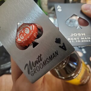 Groomsmen Proposal Gift, Bottle Openers, Will You Be My Groomsman, Ace Of Spades, Best Man, Groomsman Asking Gift, Personalized Names