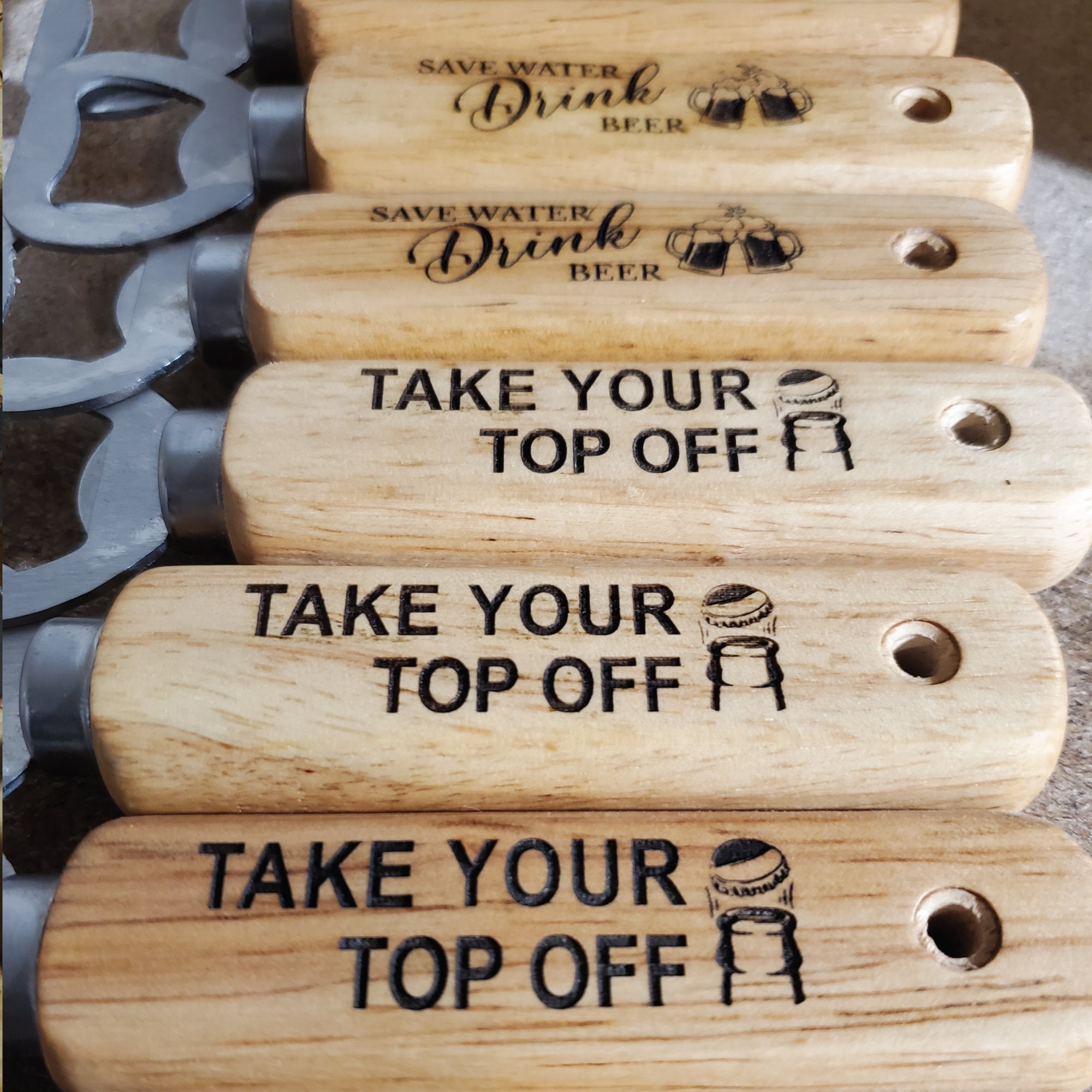 Engraved Wood Bottle Opener Funny Beer Sayings Wooden Beer Etsy