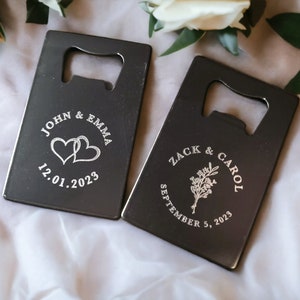 Bottle Opener Wedding Favor, Bulk Wedding Favors, Wedding Guest Favors, Unique Wedding Favor, Wedding Guest Gifts, Wallet Bottle Opener
